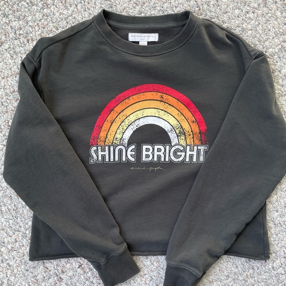 Spiritual Gangster Crop sweatshirt. Dark grey. - Picture 3 of 5